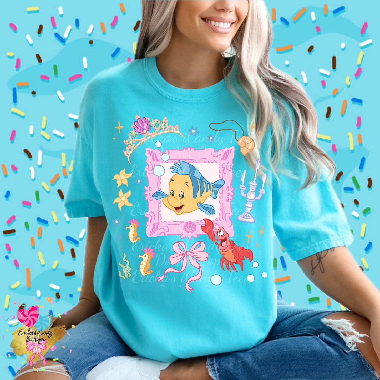 Fish Sidekick Floral Frame  - Kids & Adult Apparel