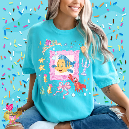 Fish Sidekick Floral Frame  - Kids & Adult Apparel