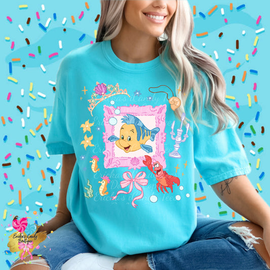 Fish Sidekick Floral Frame  - Kids & Adult Apparel