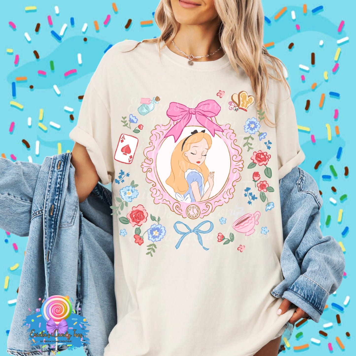 Wonderland Princess Floral Frame - Kids & Adult Apparel