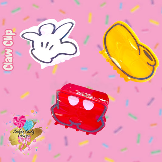 Mouse Wardrobe - 2in Acrylic Claw Clip Set