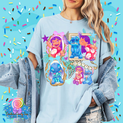 Ohana Pastel Checkered Frames - Kids & Adult Apparel