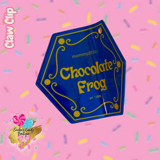 Chocolate Frog - 3.5in Acrylic Claw Clip