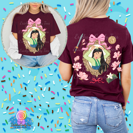 Warrior Princess Floral Coquette - Front & Back Apparel