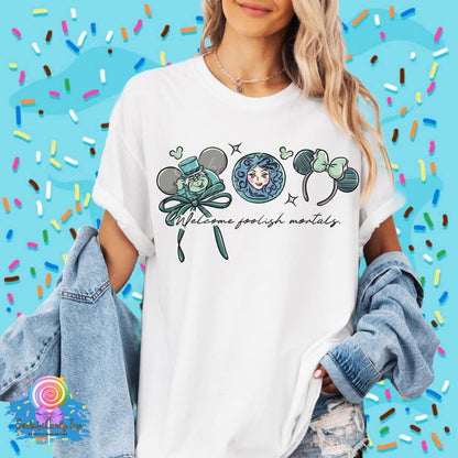 Welcome Foolish Mortals Hat Ear LL HandDrawn- Apparel