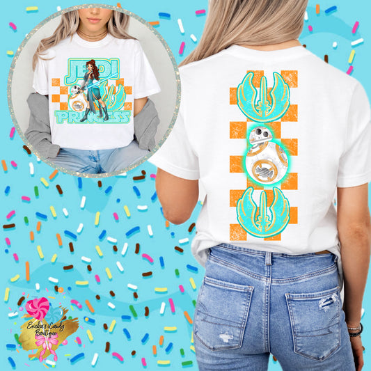 Jedi Rose Princess  - Front & Back Apparel