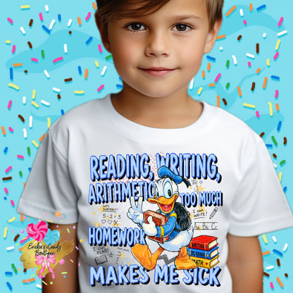 School Makes Me Sick- Kids & Adult Apparel
