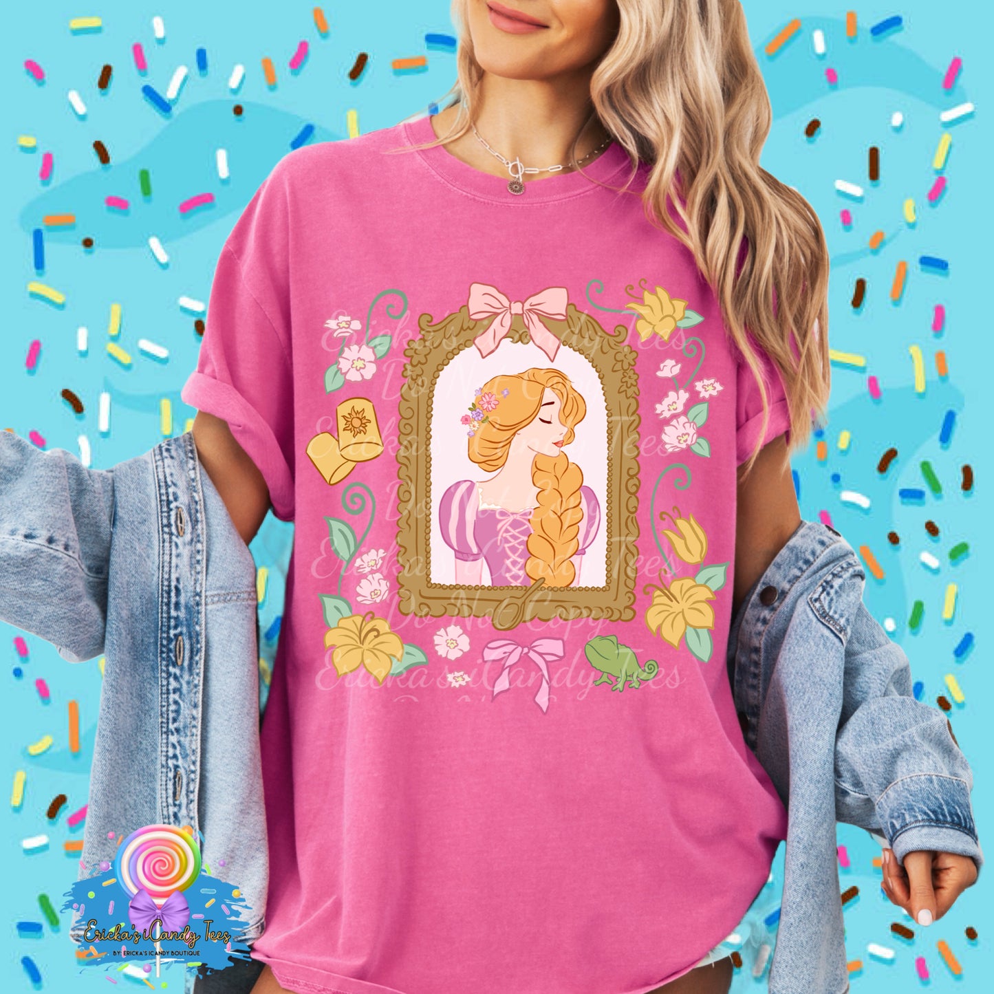 Tower Princess Floral Frame - Kids & Adult Apparel