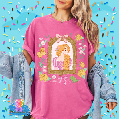 Tower Princess Floral Frame - Kids & Adult Apparel