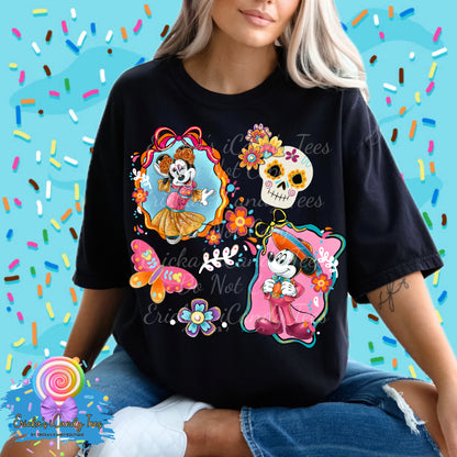 Mouse Dia De Los Muertos Locket - Tees & Sweatshirts