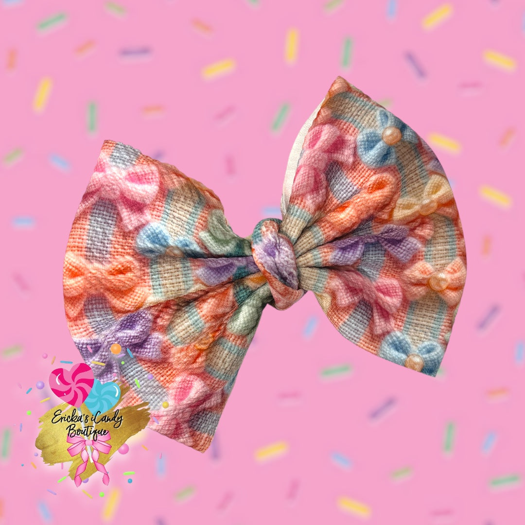 3D bows - 5in Bullet Fabric Bow