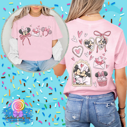 Love Letters Hat Ears LL HandDrawn - Front & Back Apparel