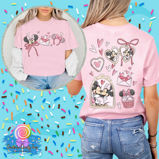 Love Letters Hat Ears LL HandDrawn - Front & Back Apparel