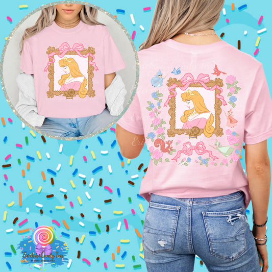 Sleeping Princess Floral Coquette - Front & Back Apparel