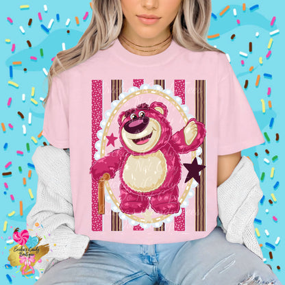 Bear Striped Frame- Kids & Adult Apparel