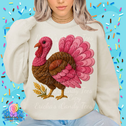 Pink Turkey Faux Yarn - Tees & Sweatshirts