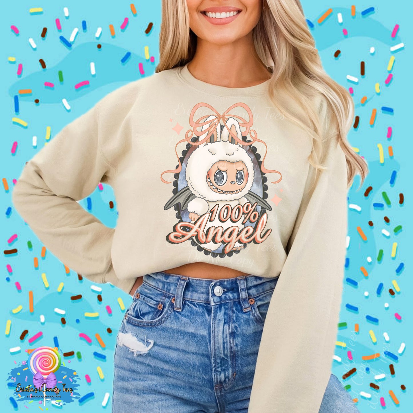 100% Angel Labubu - Apparel