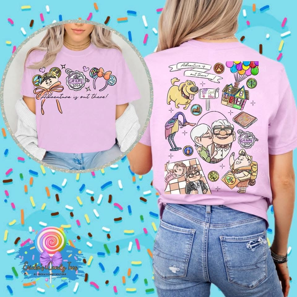Adventure Awaits LL HandDrawn - Front & Back Apparel