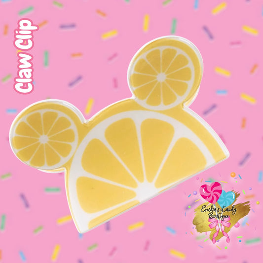 Lemon Mouse - 3in Acrylic Claw Clip