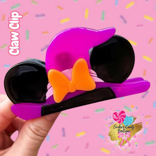 Minnie Witch - 4.5in Acrylic Claw Clip