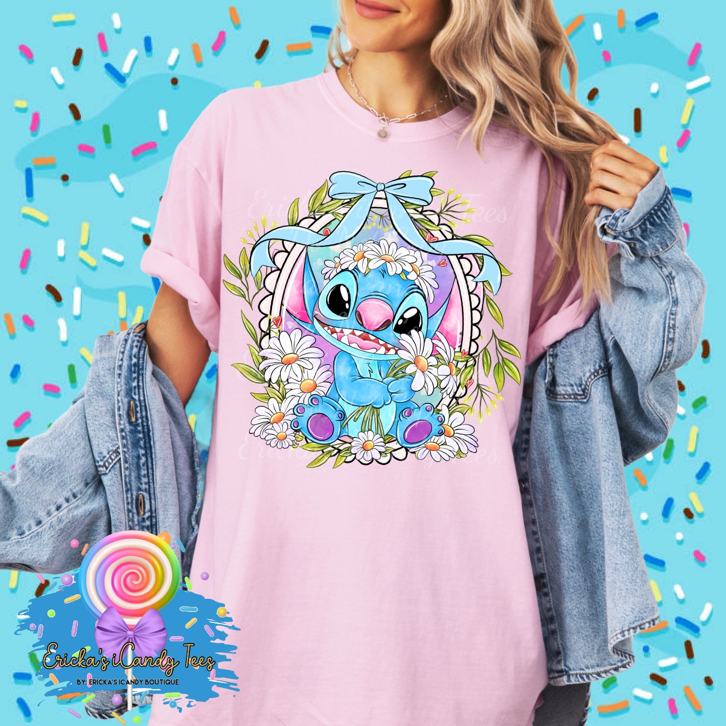 Stitch Coquette Frame - Tees & Sweatshirts