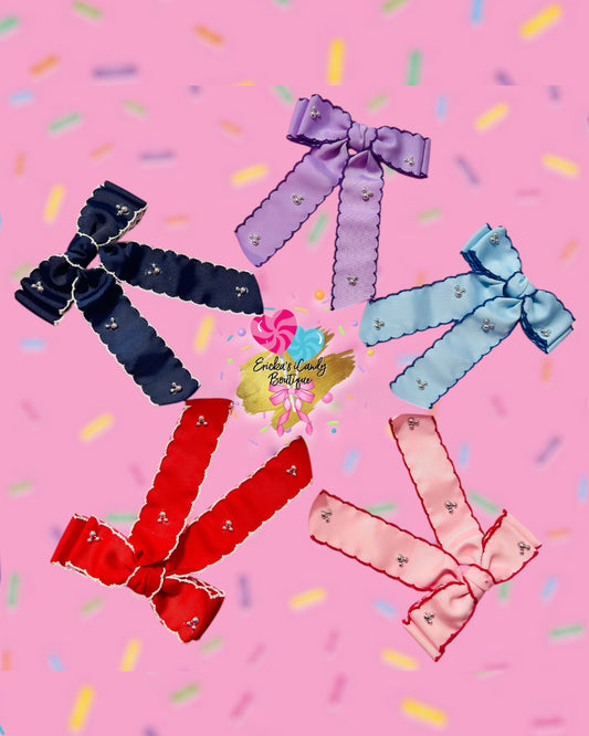 Moonstitch Silver Pearl Mouse Bows - MTO (15 BD)