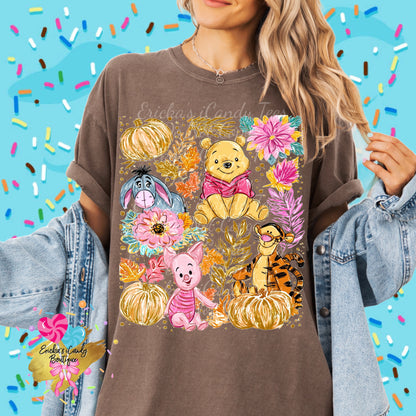 Fall Pooh Friends - Kids & Adult Apparel