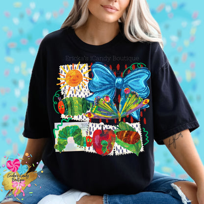 Hungry Caterpillar Storybook (With Bow or Without Bow) - Kids & Adult Apparel