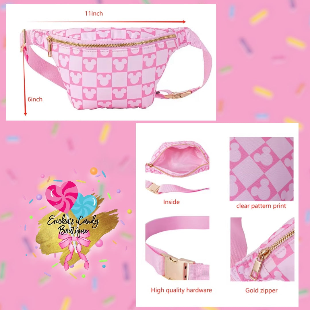 Pink Coquette Castle - Large Fanny Belt Bag