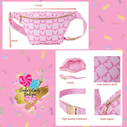 Pink Coquette Castle - Large Fanny Belt Bag