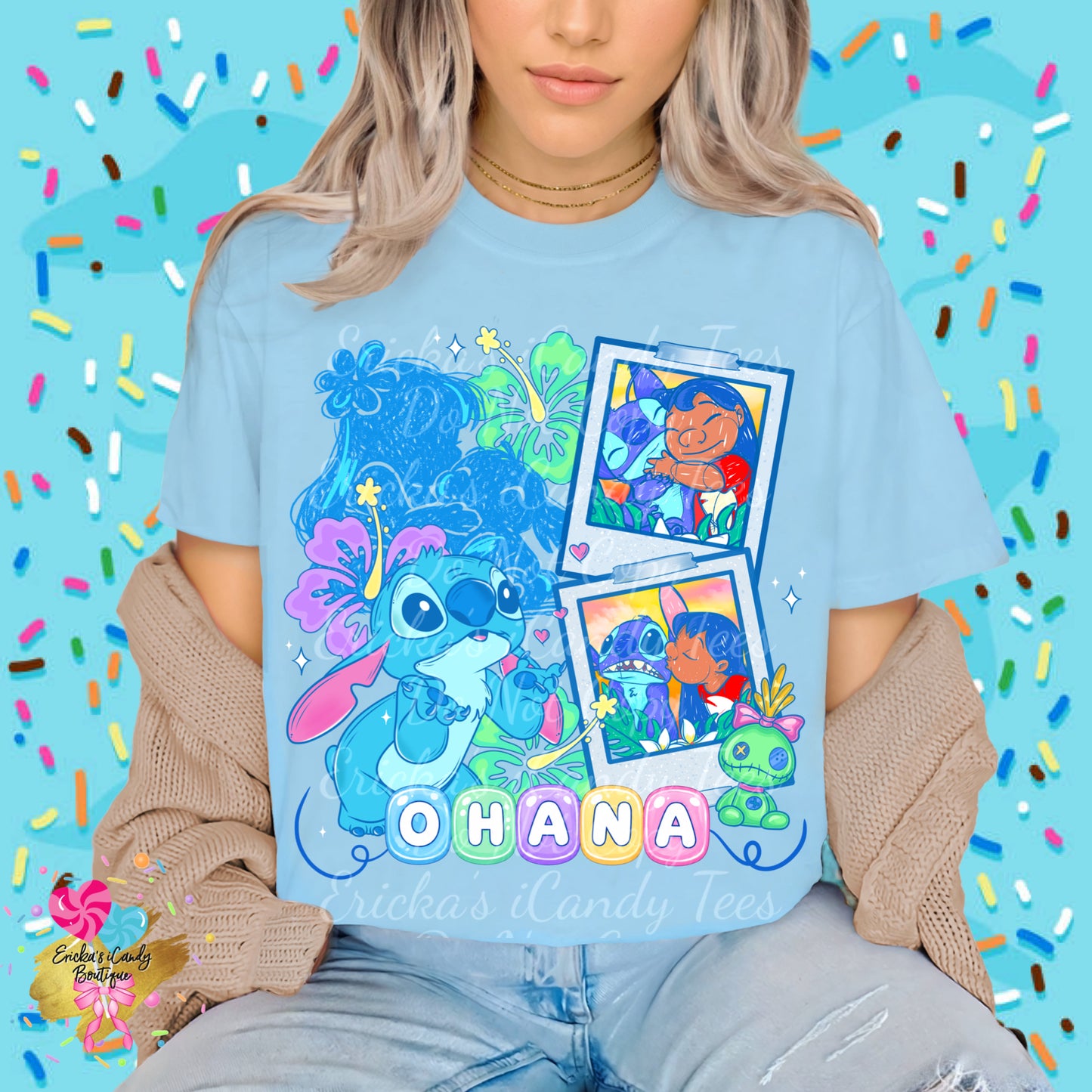 Ohana Bestie Polaroid  - Kids & Adult Apparel