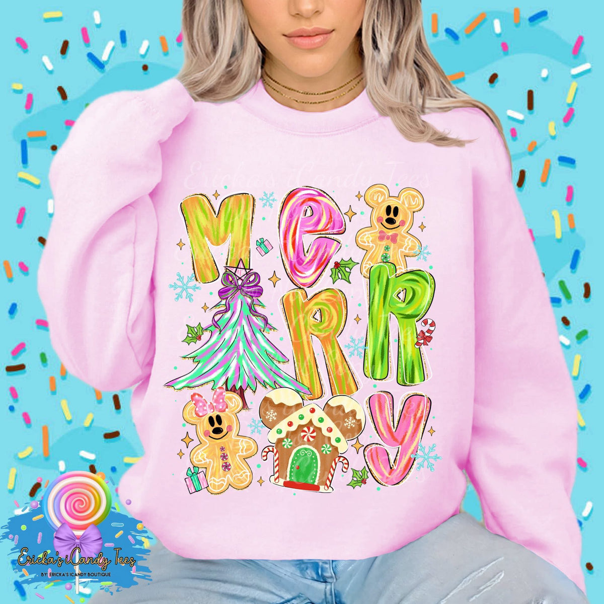 Merry Colorful Gingy Mouse - Kids & Adult Apparel