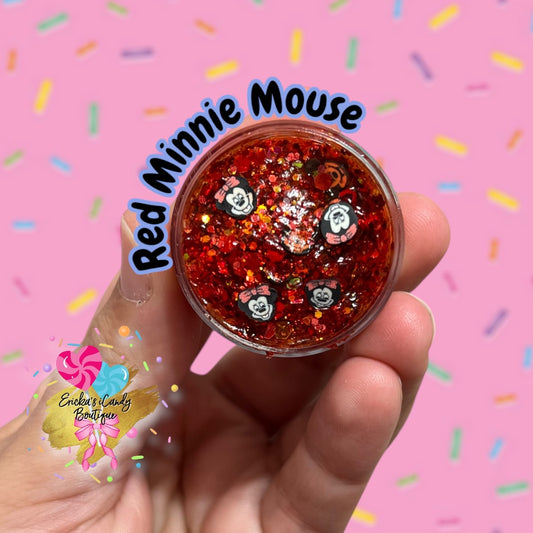 Red Minnie Mouse - Glitter Gel