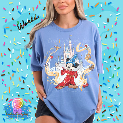 Sorcerer Castle W/Icons (World or Land)- Kids & Adult Apparel