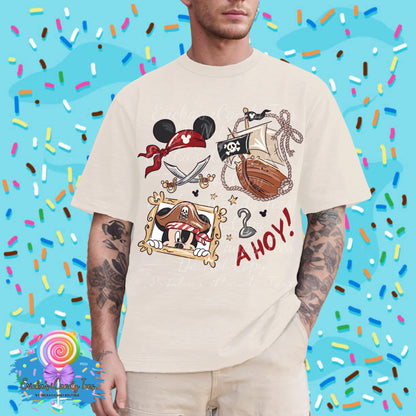 Pirate Mouse (Girl Or Boy) - Kids & Adult Apparel