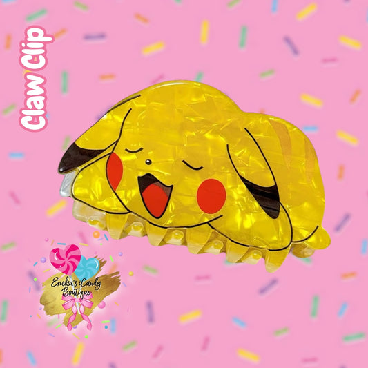 Sleeping Pikachu - 3.25in Acrylic Claw Clip