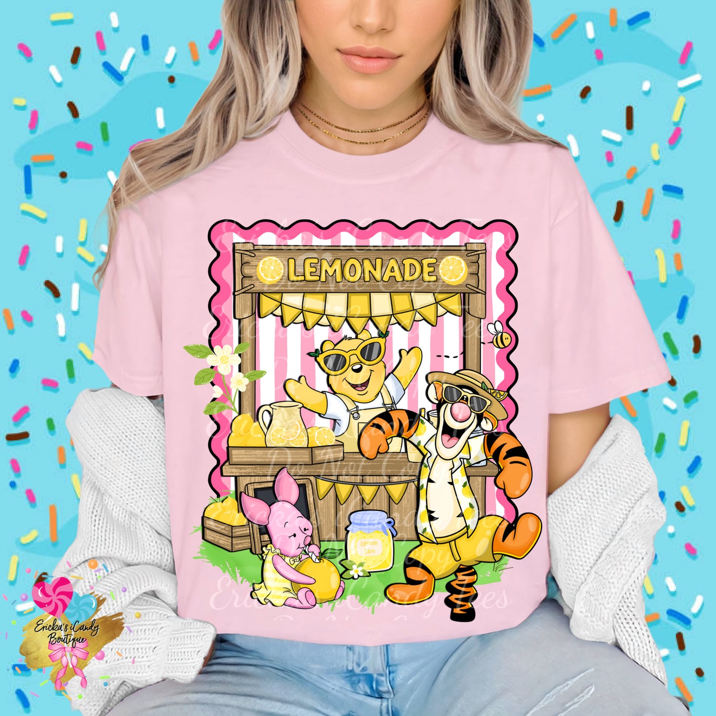 Honey Bear Lemonade (Pink or Blue)  - Kids & Adult Apparel