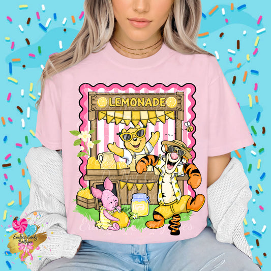 Honey Bear Lemonade (Pink or Blue)  - Kids & Adult Apparel
