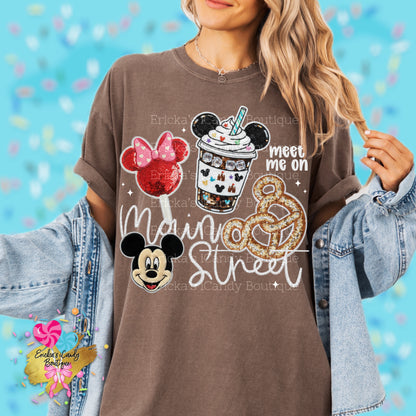 Meet Me On Mainstreet Faux Embroidery  - Kids & Adult Apparel