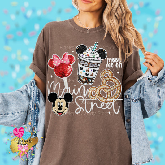 Meet Me On Mainstreet Faux Embroidery  - Kids & Adult Apparel