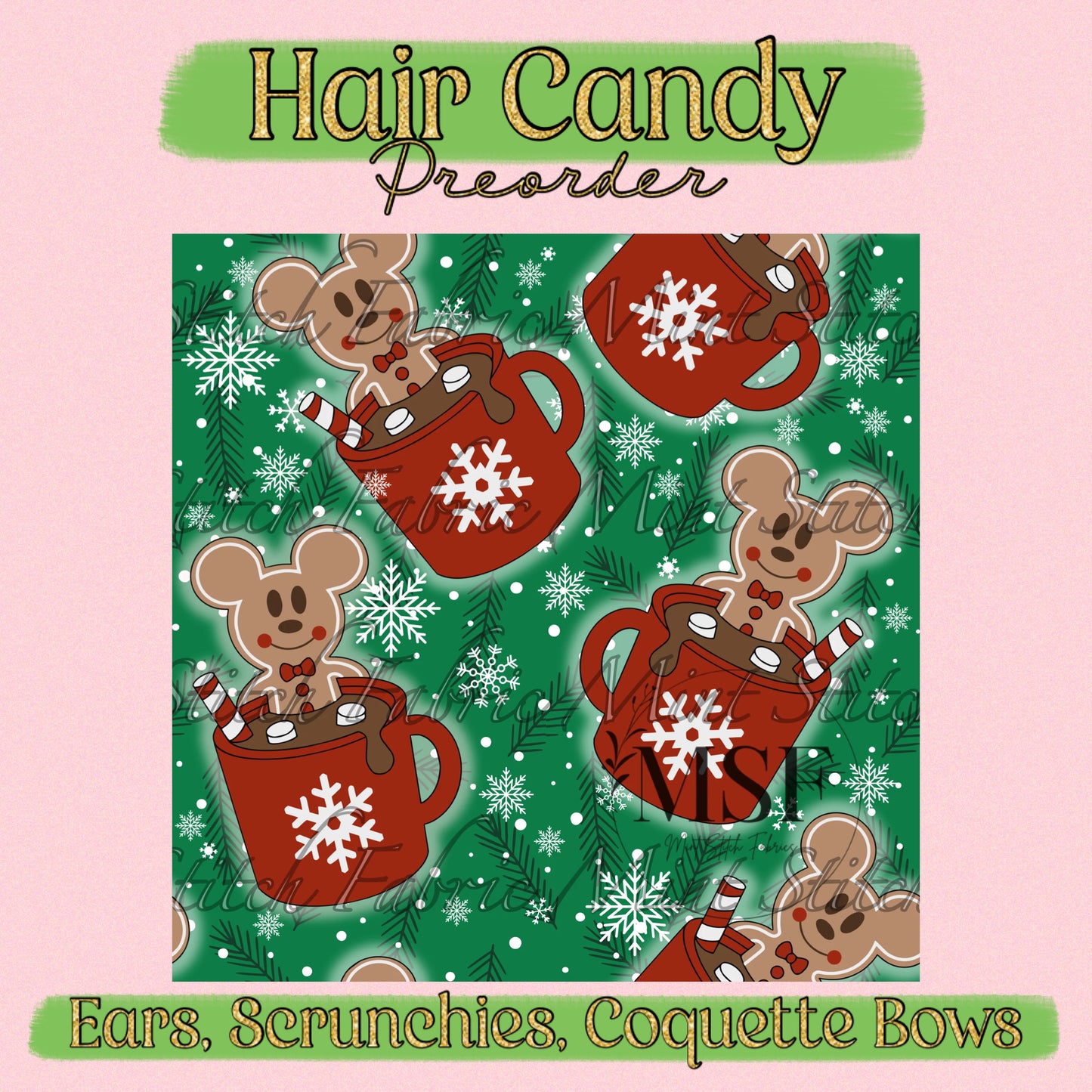 Gingerbread Mug - Fabric Hair Accessories Preorder