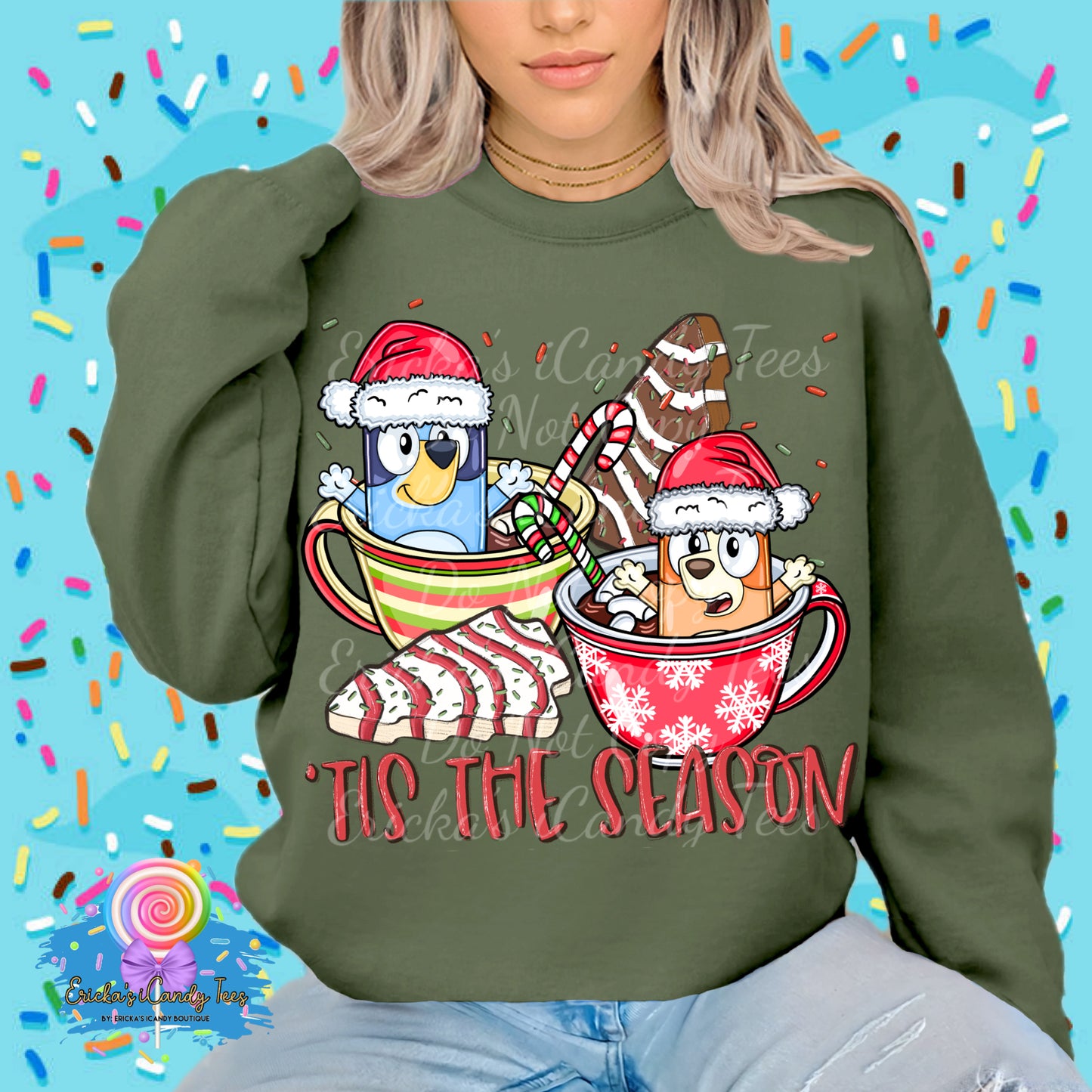 Bluey Tis The Season For Cocoa - Tees & Sweatshirts
