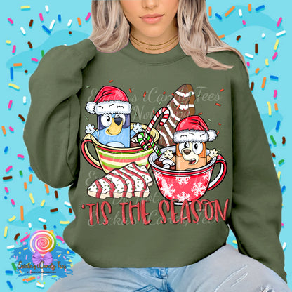 Bluey Tis The Season For Cocoa - Tees & Sweatshirts