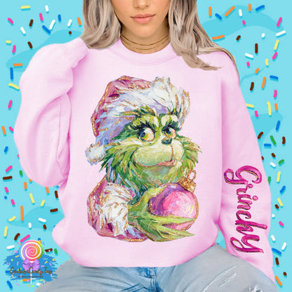 Grinchy Paint Effect- Tees & Sweatshirts