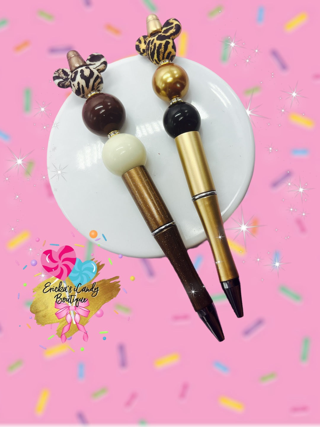 Animal Print Mouse - Beaded Pen