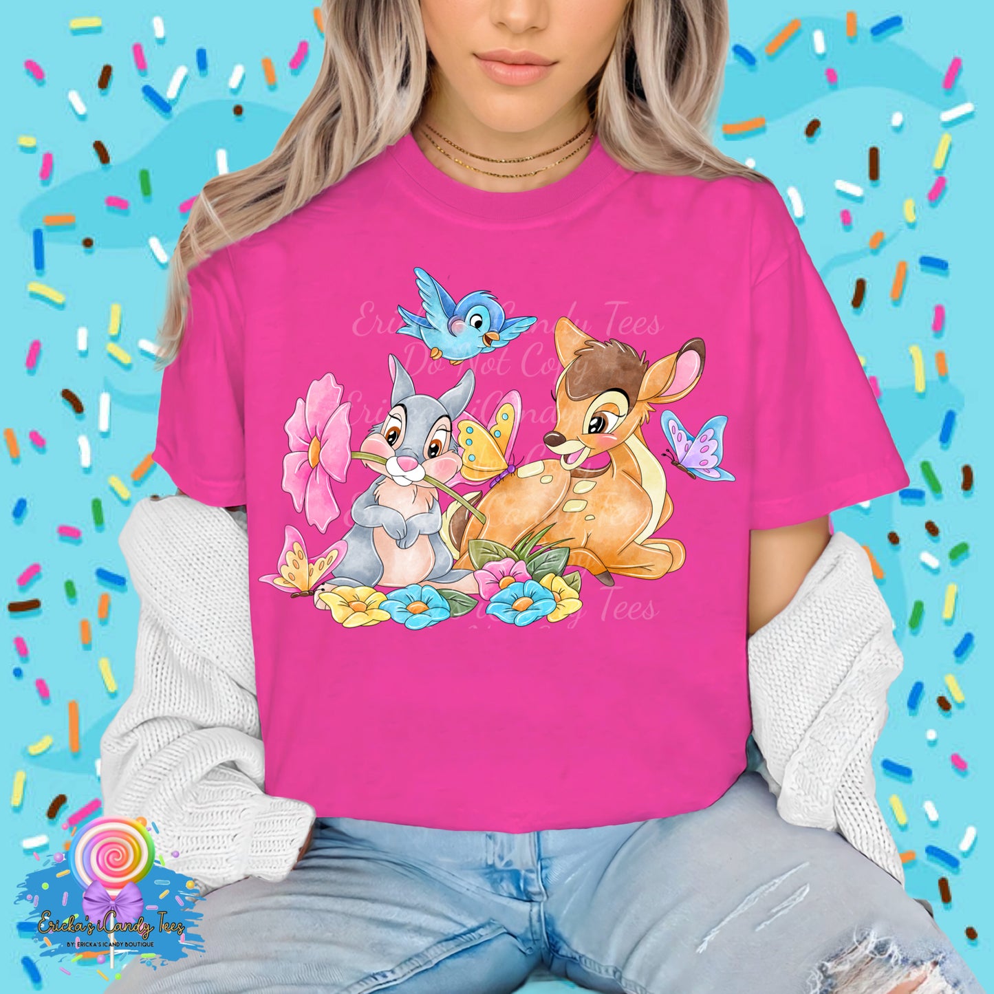 Deer Friends Florals - Kids & Adult Apparel