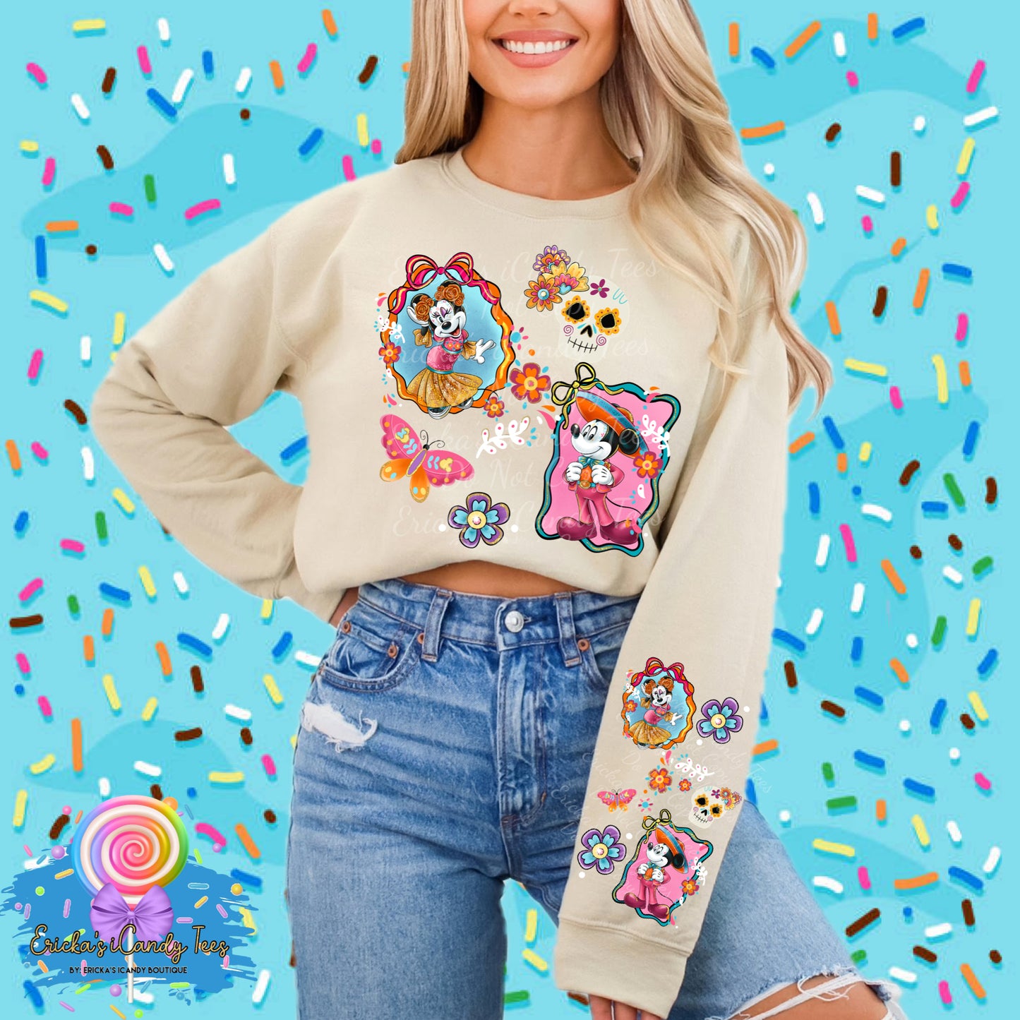 Mouse Dia De Los Muertos Locket - Tees & Sweatshirts