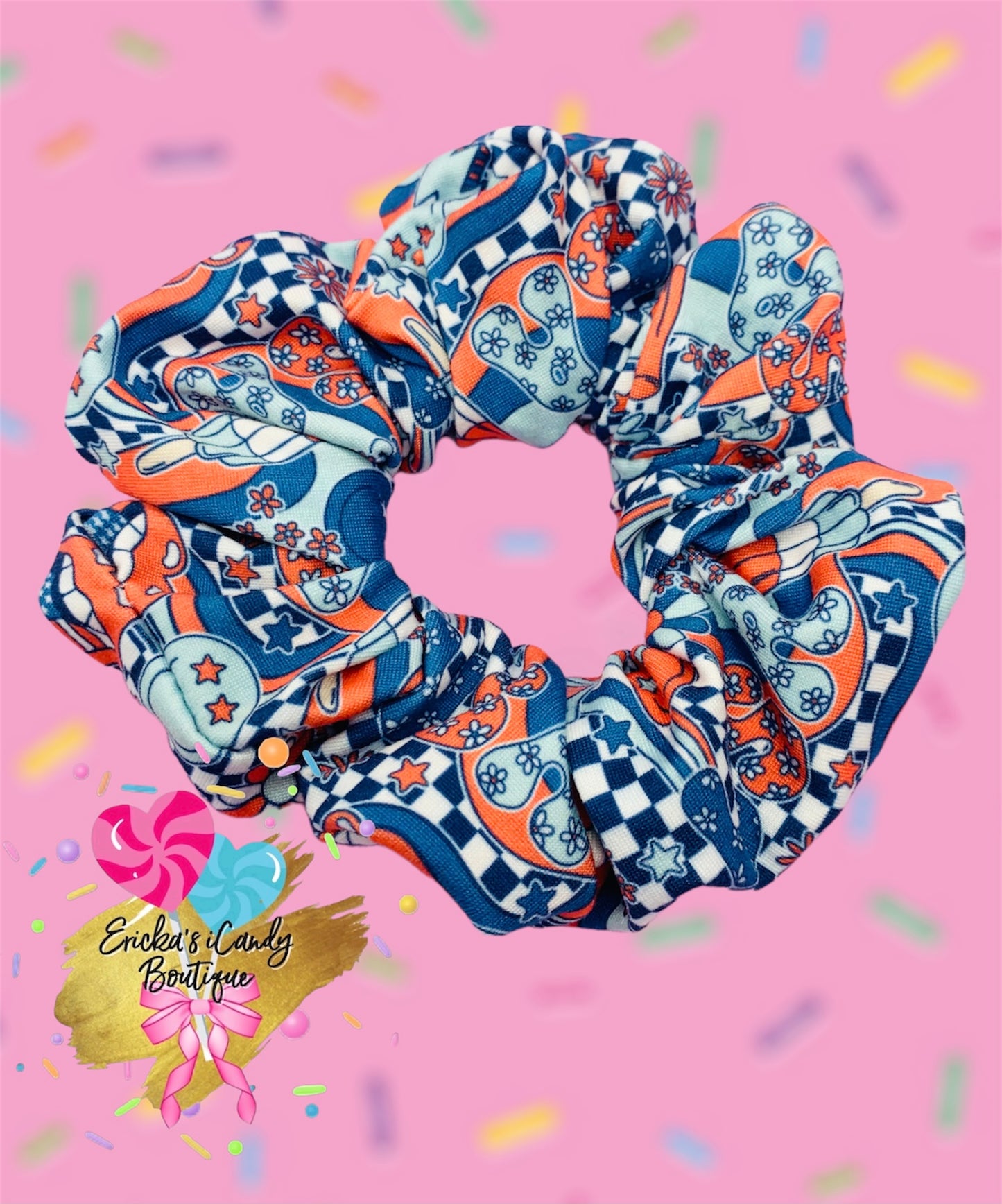 Red White Blue Retro Scrunchie - DBP