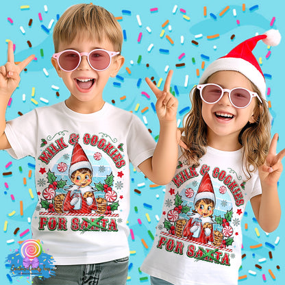Elf Milk & Cookies (Girl & Boy) - Tees & Sweatshirts