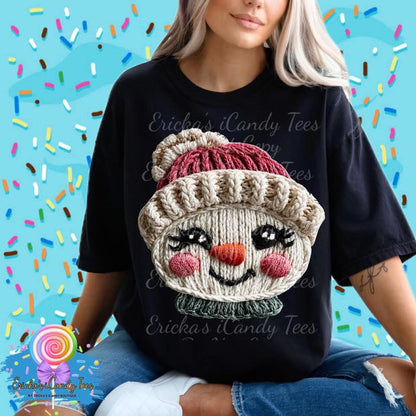 3D Crochet SnowGirl - Kids & Adult Apparel